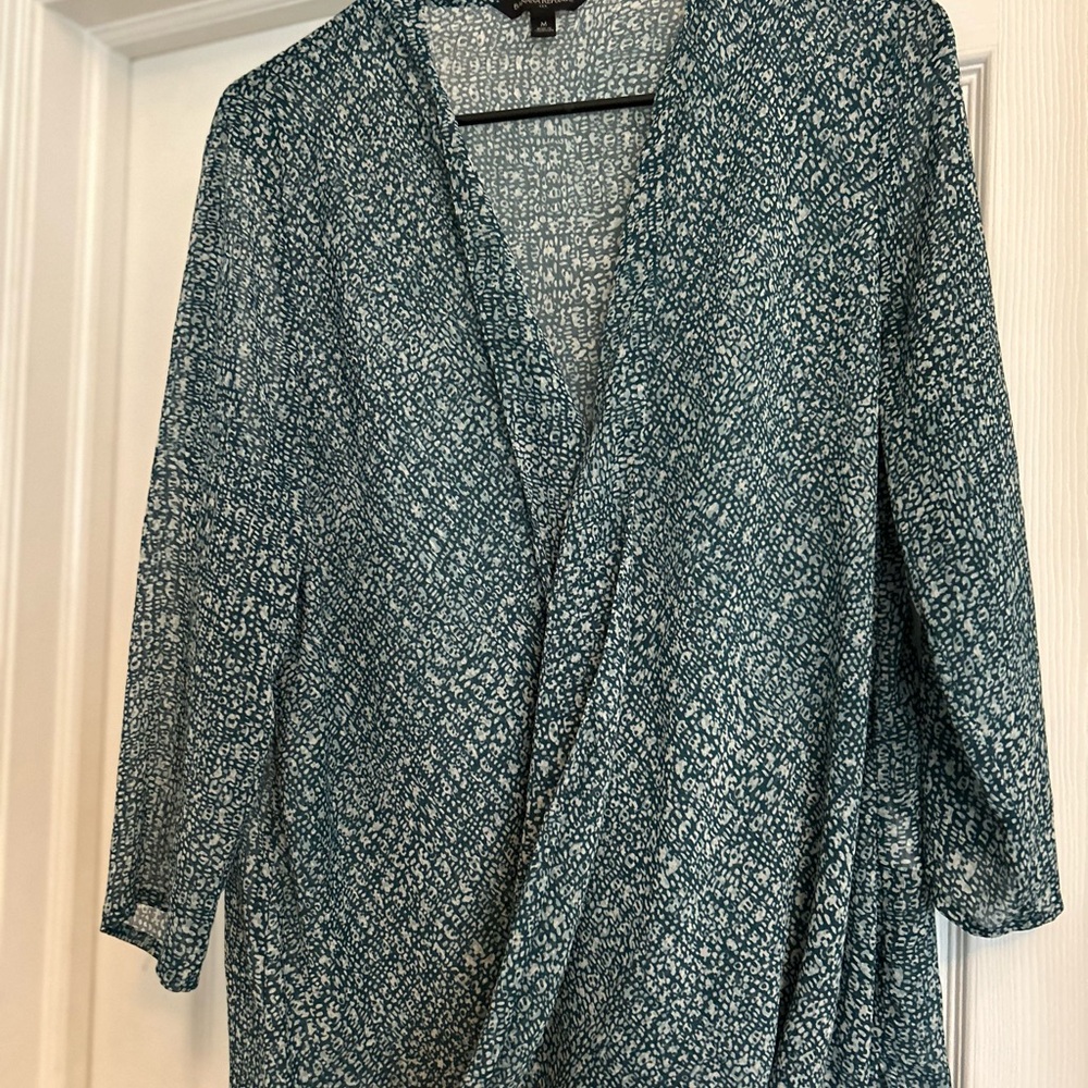 Banana Republic Teal and White Blouse
